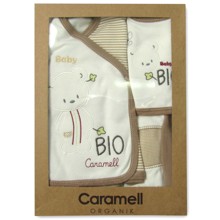 Набір 5 в 1 з органічної бавовни для новонародженого Caramell  оптом (код товара: 3148)