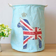 Кошик для іграшок, білизни, зберігання на зав'язках Британська конячка, блакитний (код товара: 39681)