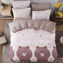 Комплект постельного белья Бурый медведь (двуспальный-евро) оптом (код товара: 44467)