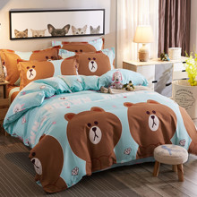 Комплект постельного белья Медведь (полуторный) (код товара: 44420)