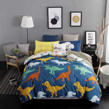 Комплект постельного белья Динозавры (двуспальный-евро) (код товара: 44664)