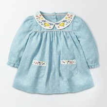 Платье для девочки Маленький горошек, голубой (код товара: 44655)