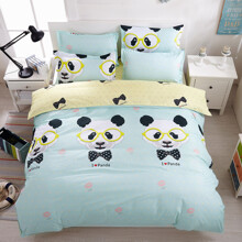 Уценка (дефекты)! Комплект постельного белья Я люблю панду (двуспальный-евро) (код товара: 44999)