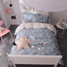 Комплект постельного белья Маленький розовый фламинго (двуспальный-евро) (код товара: 45377)