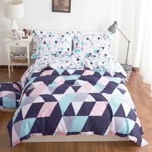 Комплект постельного белья Ромбы и треугольники (двуспальный-евро) (код товара: 45342)