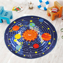 Коврик для детской комнаты Звездная система 100 х 100 см (код товара: 45982)