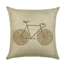 Подушка декоративна Лимоновий велосипед 45 х 45 см оптом (код товара: 45941)