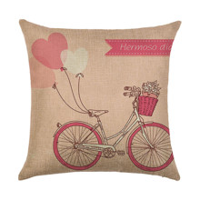 Подушка декоративна Рожевий велосипед 45 х 45 см (код товара: 45939)