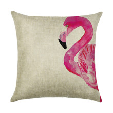 Подушка декоративная Фламинго акварель 45 х 45 см оптом (код товара: 45960)
