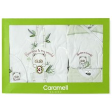 Комплект 10 в 1 для новонародженого з бамбукової нитки Caramell оптом (код товара: 4737)