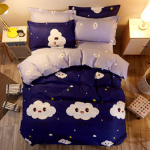 Комплект постельного белья Облако с простынью на резинке (полуторный) оптом (код товара: 47570)