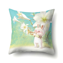 Подушка декоративная Кролик - музыкант 45 х 45 см оптом (код товара: 48005)