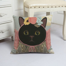 Подушка декоративная Миссис кошка 45 х 45 см оптом (код товара: 48070)