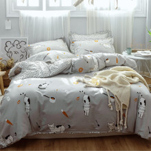 Комплект постельного белья Японские котики (двуспальный-евро) оптом (код товара: 48839)