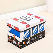 Пуф-ящик для іграшок Поліцейський автобус оптом (код товара: 49006)