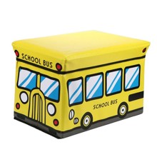 Пуф-ящик для игрушек Школьный автобус оптом (код товара: 49004)