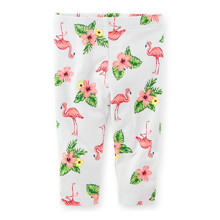 Леггинсы для девочки Фламинго и цветы (код товара: 49252)