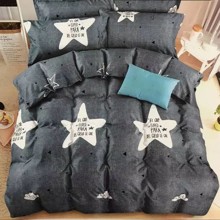 Уценка (дефекты)! Комплект постельного белья Звезда с простынью на резинке (двуспальный-евро) (код товара: 49711)