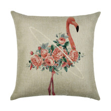 Наволочка декоративная Фламинго в цветах 45 х 45 см (код товара: 49955)