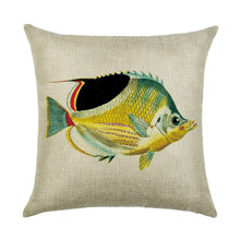 Наволочка декоративна Жовта рибка 45 х 45 см оптом (код товара: 50016)
