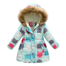 Демісезонна куртка для дівчинки Кольорові звірята оптом (код товара: 51137)