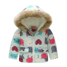 Демісезонна куртка для дівчинки Мордочки звірків оптом (код товара: 51144)