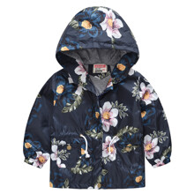 Куртка-ветровка для девочки Большие цветы оптом (код товара: 51124)