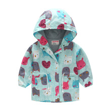 Куртка-вітрівка для дівчинки Різнобарвні звірятка (код товара: 51115)