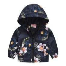 Куртка-вітрівка для дівчинки Сині квіти (код товара: 51161)
