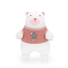 М'яка іграшка Ведмедик в червоному светрі, 24 см (код товара: 51176)