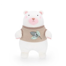М'яка іграшка Ведмедик в коричневому светрі, 24 см оптом (код товара: 51178)