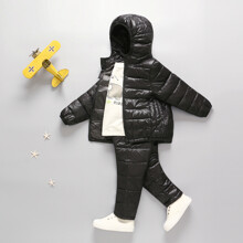 Комплект демісезонний (куртка + штани) дитячий, чорний оптом (код товара: 51273)