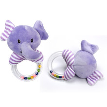 Мягкая погремушка Фиолетовый слонёнок оптом (код товара: 51436)