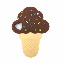 Прорезыватель Мороженое рожок, шоколадный оптом (код товара: 51590)