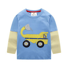 Лонгслів для хлопчика в смужку Жовта вантажівка (код товара: 51663)