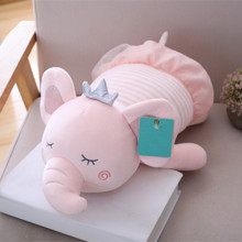 Мягкая игрушка - подушка Сонный слоник, розовый, 50см оптом (код товара: 51752)