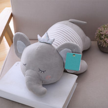 М'яка іграшка - подушка Сонний слоник, сірий, 50см (код товара: 51753)