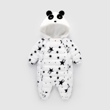 Комбінезон утеплений дитячий Зоряна панда, білий (код товара: 51889)
