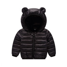 Куртка-пуховик детская Ушастик, черный (код товара: 51901)