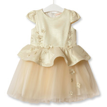 Платье для девочки Симфония цветов, бежевый оптом (код товара: 52132)