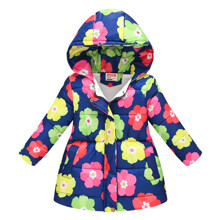 Куртка для девочки демисезонная Яркие цветы оптом (код товара: 52316)