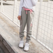 Штани для дівчинки Модель, сірий оптом (код товара: 52407)