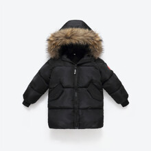 Куртка зимняя детская Даллас, чёрный оптом (код товара: 52628)