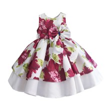 Платье для девочки Пионы, малиновый оптом (код товара: 52641)
