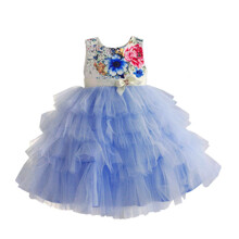 Плаття для дівчинки Квіткові бутони, блакитний оптом (код товара: 52785)
