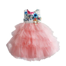 Платье для девочки Цветочные бутоны, розовый оптом (код товара: 52786)
