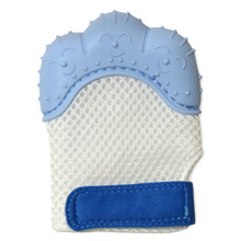 Прорезыватель - перчатка Клетка, синий (код товара: 52897)