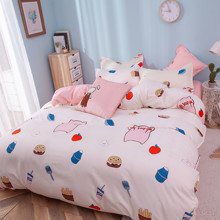Комплект постельного белья Розовый поросёнок (полуторный) (код товара: 53056)