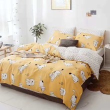 Комплект постельного белья Играющий котенок (двуспальный-евро) оптом (код товара: 53291)