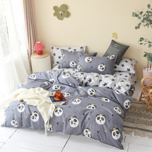 Комплект постельного белья Панда Кунг-фу (двуспальный-евро) (код товара: 53285)